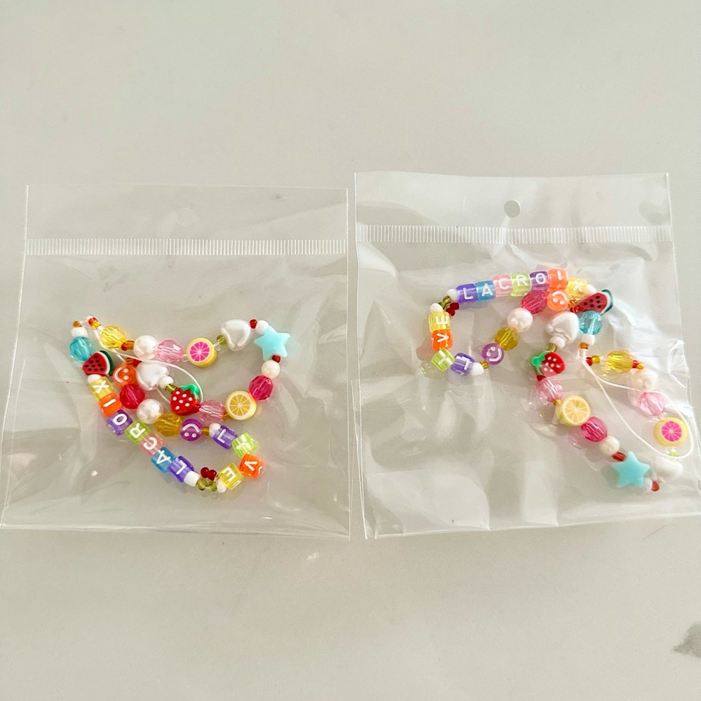 2 New La Croix - Bead Phone Chain Strap